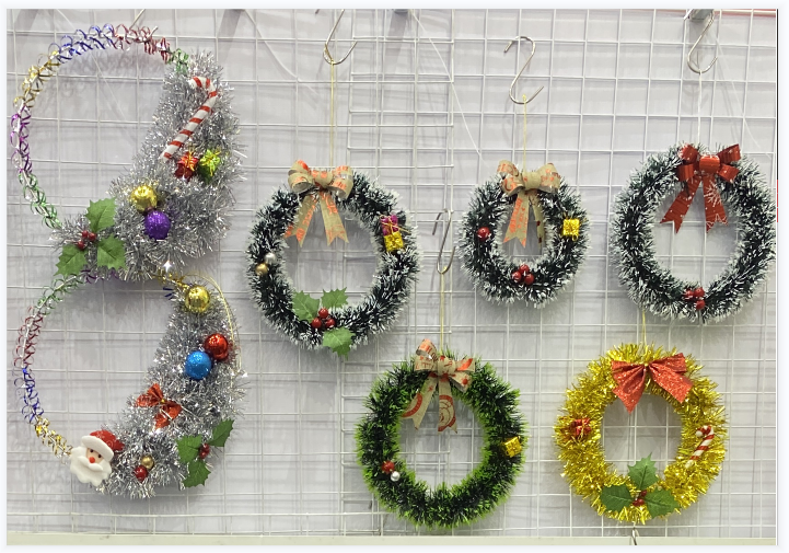 节日蝴蝶结小花圈 