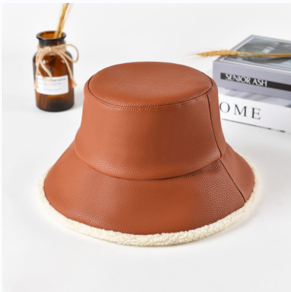 Lamb fur fisherman hat 