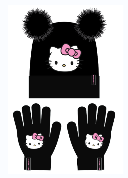 Cartoon knitted glove hat 