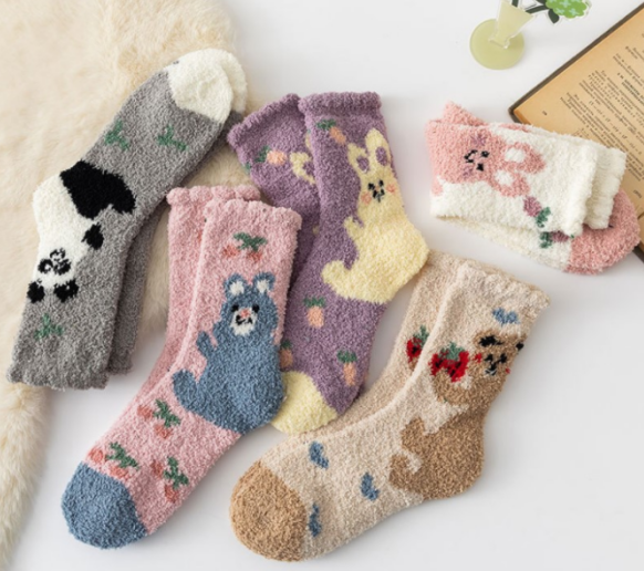 Half velvet/coral velvet socks 