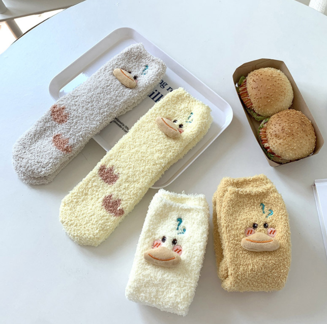 Half velvet/coral velvet socks 