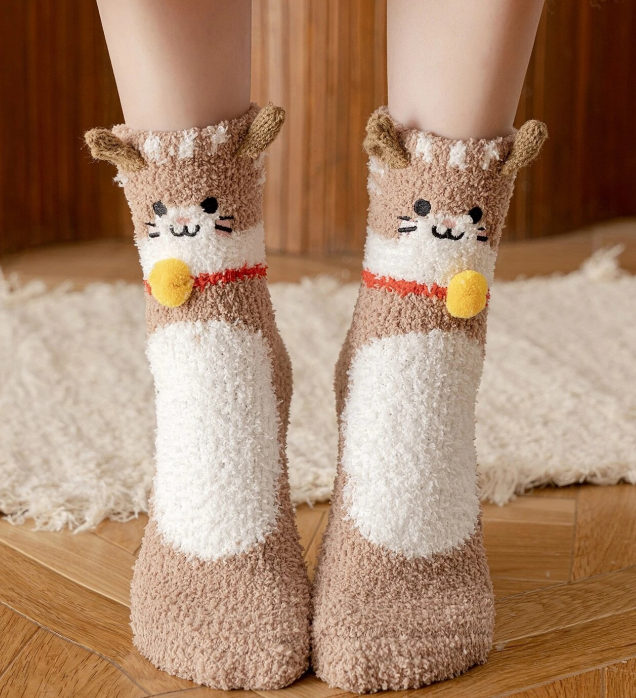 Half velvet/coral velvet socks 