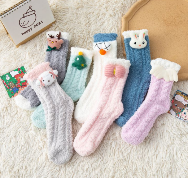 Half velvet/coral velvet socks 