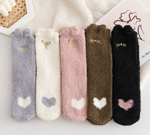 Half velvet/coral velvet socks 