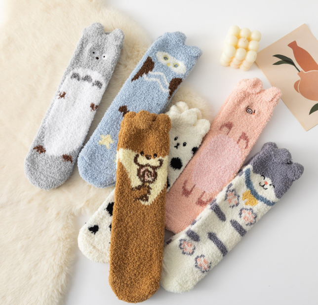 Half velvet/coral velvet socks 