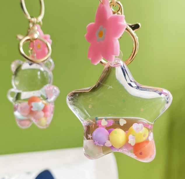 Water and oil key pendant 